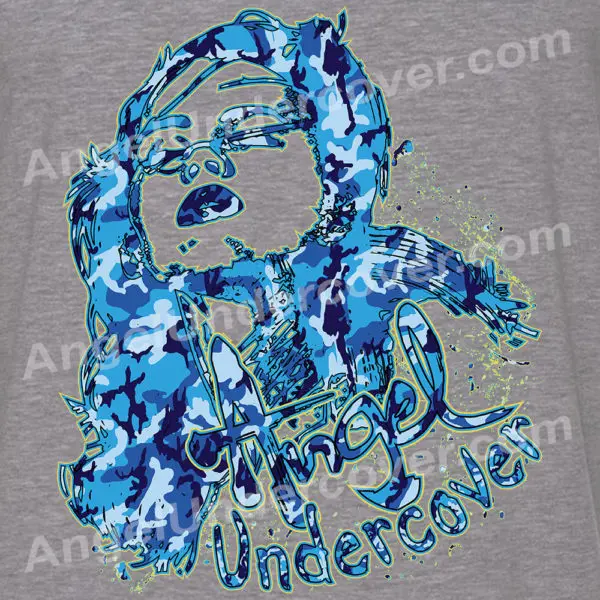 Angel Undercover Blue Camo – Regular Tee - Image 2