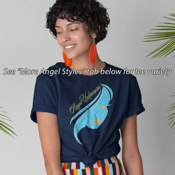 Angel Undercover Blue Sketch – Regular Tee - Image 6