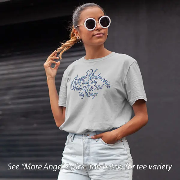 Angel Undercover Halo Off Blue Camo – Regular Tee - Image 6