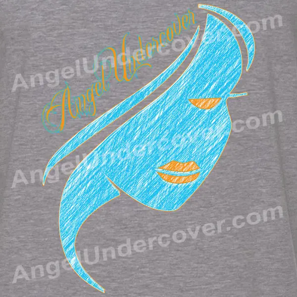 Angel Undercover Blue Sketch – Regular Tee - Image 2