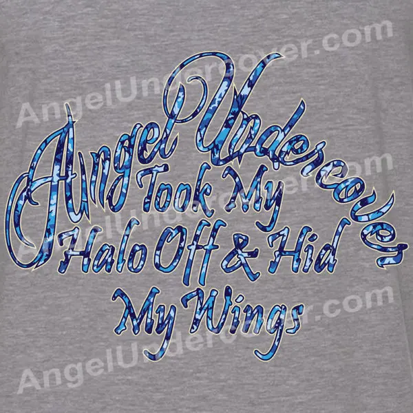 Angel Undercover Halo Off Blue Camo – Regular Tee - Image 2